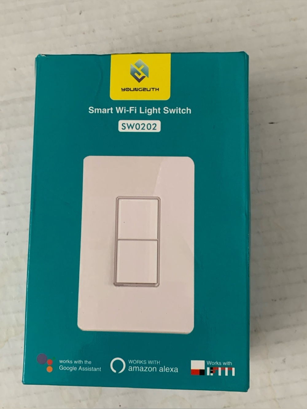 SMART WI-FI LIGHT SWITCH SW0202 WORKS WITH ALEXA GOOGLE ASSISTANT VOICE CONTROL